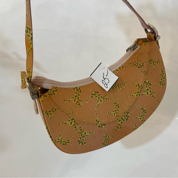 Y2K Stuart Weitzman Tan Mules with matching Dalmatian bag - Picture 8 of 10